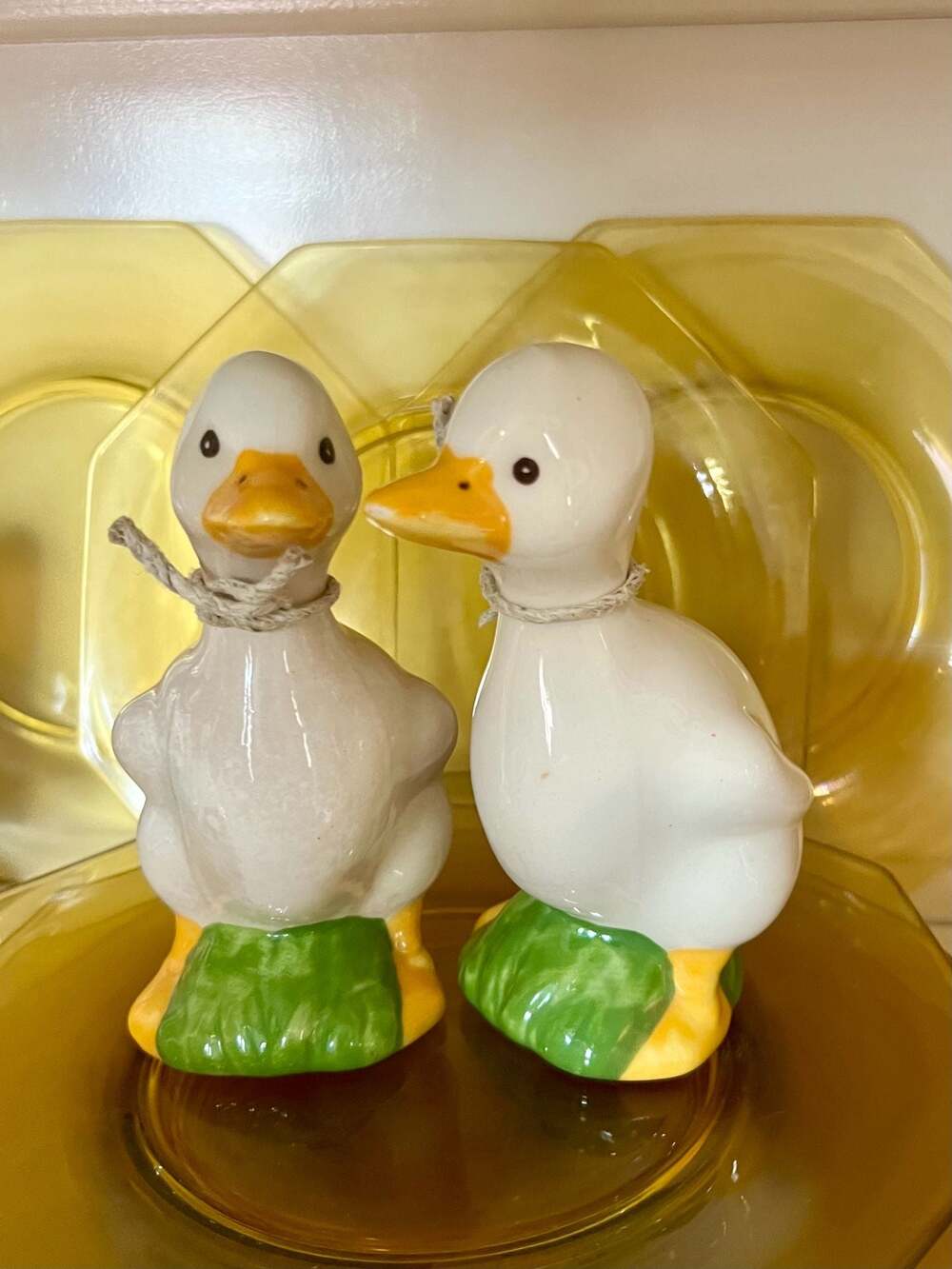 Vintage Ceramic Duck Salt and Pepper Shakers Set